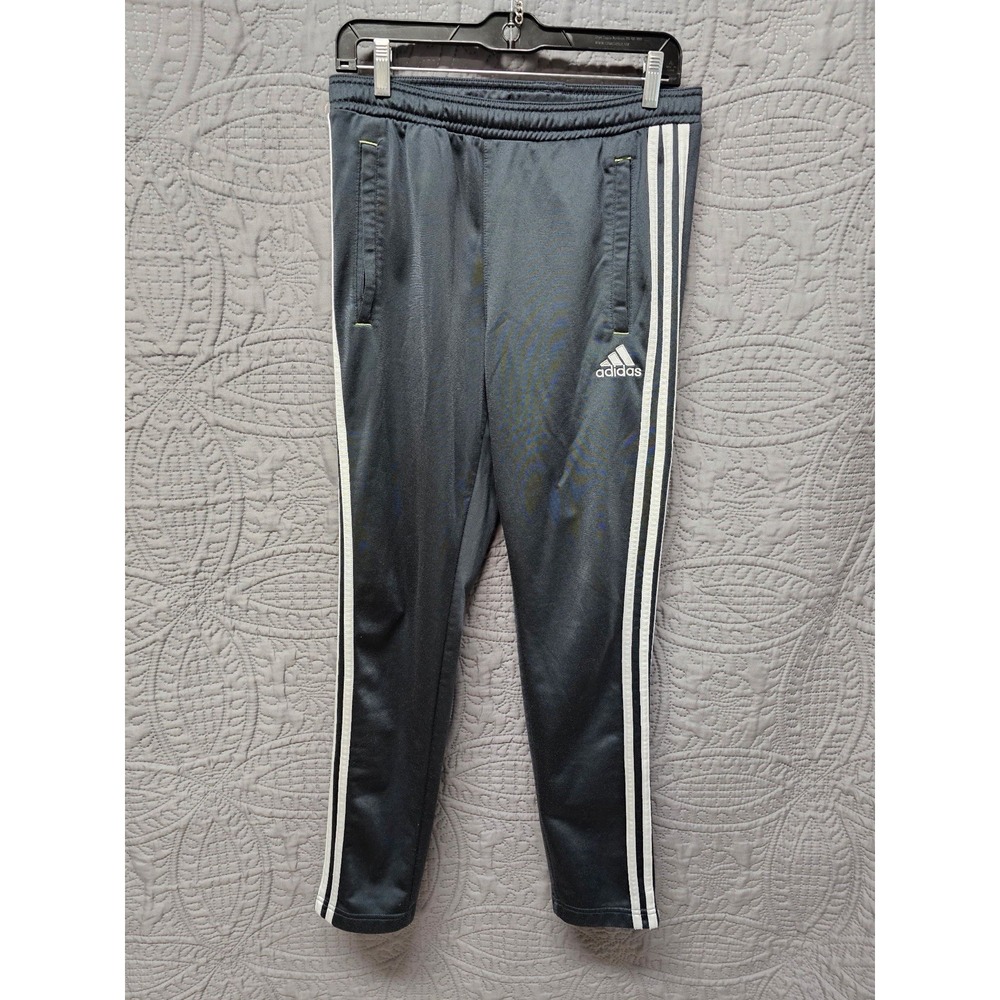 Mens Adidas Athletic Active Pants Size M Black W White 3 Stripe